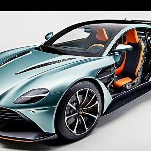 Home 7 **Prompt:** A powerful, futuristic cutaway view of the Aston Martin Valhalla's hybrid powertrain. Emphasize the intricate