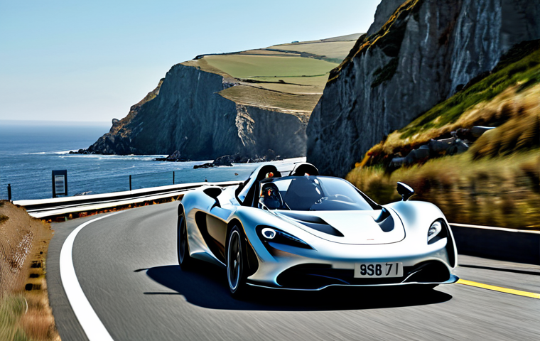 McLaren Elva - Open-Air Thrill**
"A McLaren Elva speeding down a coastal road, sunlight reflecting off its carbon fiber body, fully clothed driver wearing a racing helmet, scenic background with ocean and cliffs, appropriate attire, safe for work, perfect anatomy, natural proportions, professional automotive photography, high quality, realistic rendering, family-friendly."
**