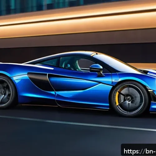 Home 28 맥라렌 아투라의 하이브리드 시스템 분석 - Hyper-realistic image of a McLaren Artura sports car showcased in an urban environment during golden...